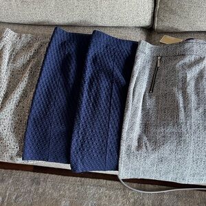 Michael Kors Black & Blue Pencil Skirts - 3 Large - 1 XL - Sold as Set - 2 w/tag